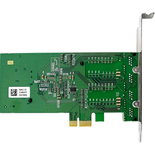 InLine Netzwerkadapter PCIe 2.1 Low-Profile - Netzwerkkarten mit 4x Gigabit Ethernet Ports, ideal für leistungsstarke Netzwerkinfrastrukturen in kompakten PC-Gehäusen.