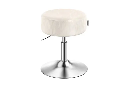 Höhenverstellbarer Schminkhocker mit 360° Drehfunktion in beige von VASAGLE
