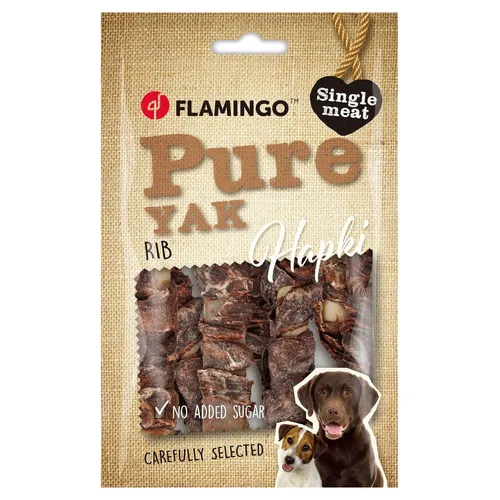 Flamingo Hundesnack Hapki Rippe mit Yak 100 g, UVP 4,49 EUR, NEU