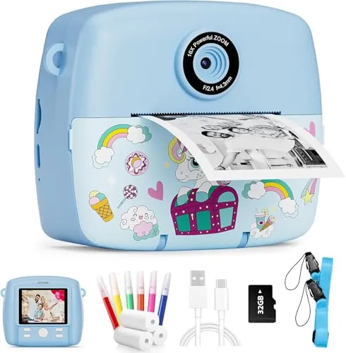 Sofortbildkamera für Kinder – 1080P HD mit Sofortdruck von ASTGMI