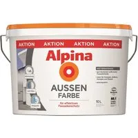 Alpina Außenfarbe weiß matt 10,