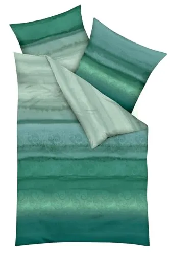 JACK by Kaeppel Fein Biber Bettwäsche 2 TLG. 135x200cm in grün von JACK