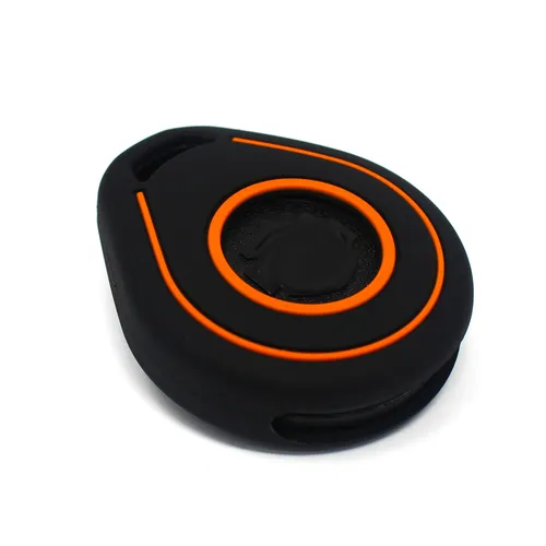 Schlüsselhülle HAB Schwarz/Orange Silikonschutz Autoschlüssel Cover Silikon