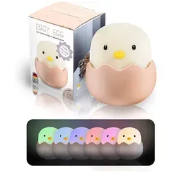 MEGALight Eggy Egg Kinder-Nachtlicht - Sanfte Begleitung für die Nacht - Kinderlampen, beruhigendes Nachtlicht mit sanften Farben und sicherem Design für eine entspannte Schlafumgebung.