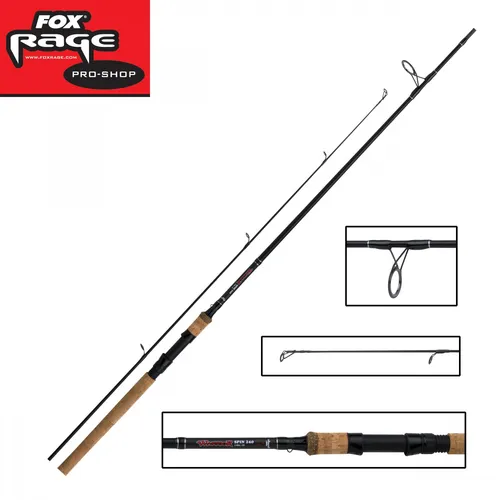 Fox Rage Warrior Spin 2,40m 15-50g Spinnrute - Vielseitige Spinnrute von Fox Rage, ideal für Hecht, Zander, Barsch und Forelle. Mit 2,40m Länge und einem Wurfgewicht von 15-50g perfekt für verschiedene Köderarten. Robuste Bauweise und hoher Komfort für Angler.