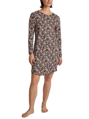 CALIDA Nachthemd African Dreams Damen - Nachthemden mit charmantem Safariprint aus der AFRICAN DREAMS Kollektion, kombiniert mit intensivem Port Royal für traumhafte Nächte.