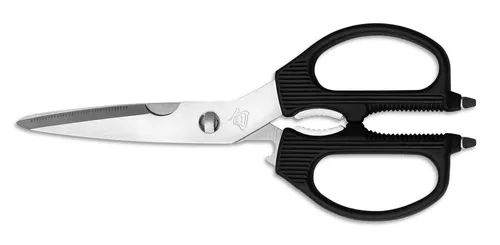 KAI Shun Mehrzweckschere - Ergonomischer Griff & Vielseitige Funktionen - Küchenschere mit Knochenkerbe, Nussknacker, Flaschenöffner & Kapselheber. Ergonomisches Design und zerlegbar für einfache Reinigung – der perfekte Küchenhelfer!