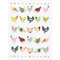 Kracht Geschirrtuch 3er-Pack Halbleinen Motiv Weiß in weiß von Kracht