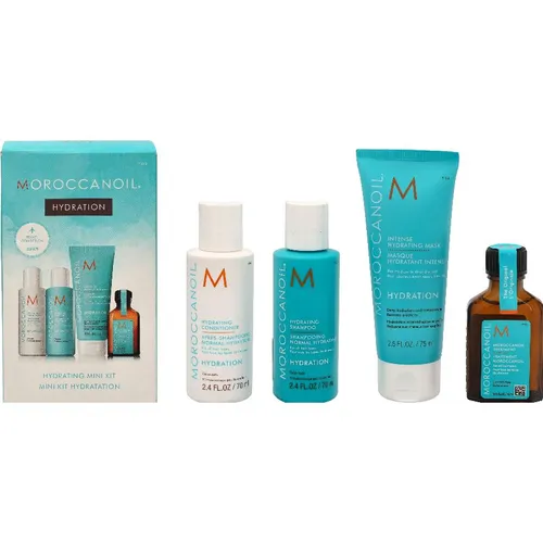 Moroccanoil Hydrating Mini Set – Intensivpflege für Ihr Haar - Moroccanoil Hydrating Mini Set (Haarpflege Set) bietet hochwertige Pflege für trockenes Haar. Ideal für unterwegs, sorgt es für Geschmeidigkeit und Glanz. Perfekt für die tägliche Haarpflege! (36058619)