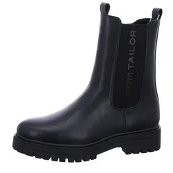 Tom Tailor Chelsea Boot Schwarz - Wanderschuhe mit elegantem Design und hohem Tragekomfort. Der seitliche Reißverschluss und das warme Futter sorgen für eine bequeme Passform, perfekt für Herbst und Alltag.