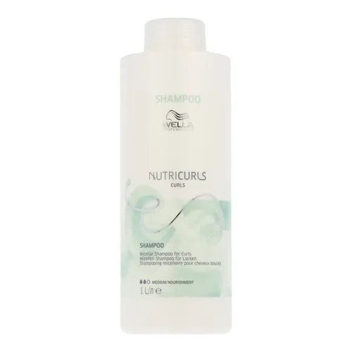 Wella Professionals Nutricurls Curls Shampoo 1000 ml - Feuchtigkeitsspendendes Shampoo für lockiges Haar, sorgt für definierte, weiche Locken und reduziert Frizz. Ideal für die tägliche Anwendung.