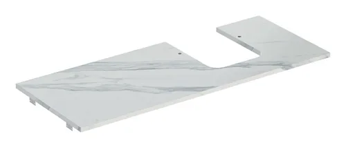 Geberit ONE Waschtischplatte in Marmoroptik Weiß matt in weiß von Geberit