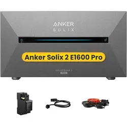 Anker SOLIX Balkonkraftwerk mit Speicher (1820W | 1600Wh) - Powerstation mit 4 MPPT, 1000W Notstromversorgung und bis zu 651€ jährliche Stromkosteneinsparung. Ideal für nachhaltige Energie und lange Lebensdauer!