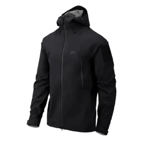 Helikon-Tex SQUALL Hardshell Jacket - TorrentStretch - Black - Funktionsjacke mit 30.000 mm Wasserdichtigkeit und 30.000 g/m²/24h Atmungsaktivität, ideal für extreme Wetterbedingungen und Outdoor-Aktivitäten.