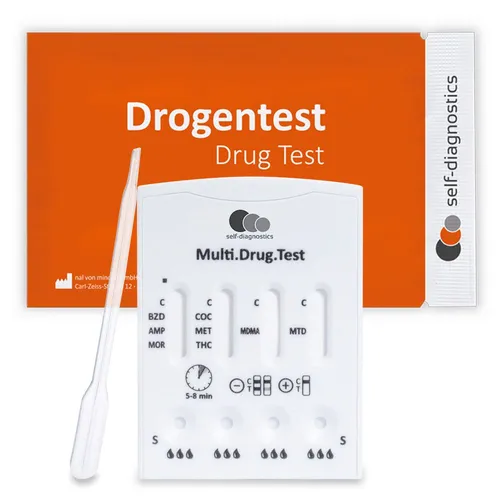 self-diagnostics Drogenschnelltest Multi 8 - Urintest für 8 Drogenarten - Schneller Urintest für 8 Drogenarten in nur 5 Minuten. Einfach anzuwenden und mit hoher Genauigkeit. Ideal für den Einsatz zu Hause oder am Arbeitsplatz. Diskreter Versand garantiert.