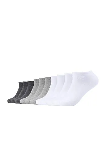s.Oliver Socks Damen Sneakersocken S24008, 100 DEN, Gr. 35/38, Mehrfarbig (weiß/grau/anthra)