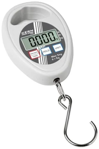KERN Hängewaage HDB 10K10N - 10 kg Wägebereich, präzise 10 g Ablesbarkeit und praktische Hold-Funktion für einfache Gewichtskontrolle
