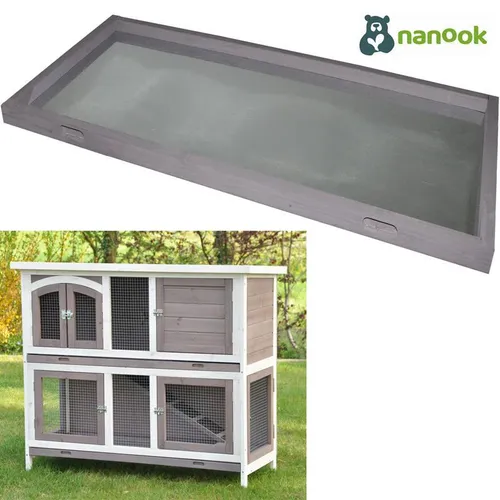 Untere Ersatz Kotwanne nanook Hasenstall XL - Zubehör für Kleintierstall Balu 32107, aus robustem Holz mit Metallboden, ideal für eine einfache Reinigung und optimalen Komfort für Kaninchen und Nager.