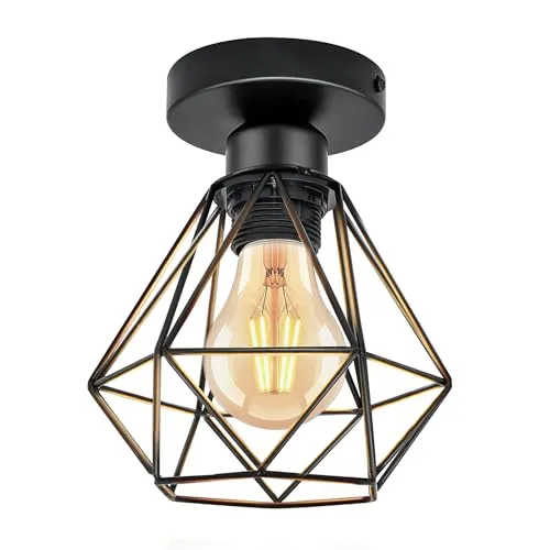 M2 OUTLET Vintage Deckenleuchte Retro E27 | Nostalgisches Design, Einfache Montage, Robuste Materialien | Perfekt für LED, Glühbirnen, Energiesparend | Ideal für Zuhause und Events