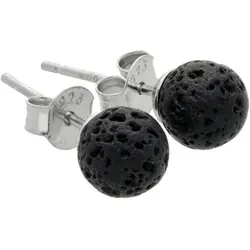 Lava Ohrstecker 6 mm | 925er Silber