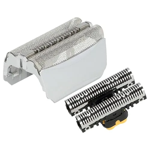 vhbw Kombi-Pack Scherteil kompatibel mit Braun 8785, 8795, 8915, 8783, 8595, 8885 Elektrorasierer, Folie + Messerblock, silber