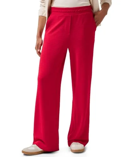 Cecil Hose in Rot - S/L30 - Stoffhose mit elastischem Bund und geradem Schnitt, ideal für modische Akzente im Alltag, mit praktischen Eingrifftaschen und Gesäßtaschen.