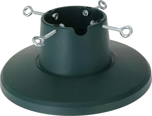 Grüner Weihnachtsbaumständer mit Wasserbehälter