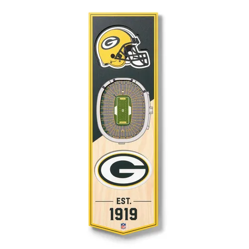 Green Bay Packers NFL 3D Stadium Banner Schild YouTheFan Fanshop Wanddeko