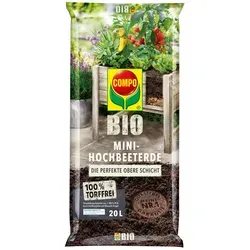 Compo BIO Mini-Hochbeeterde 1 x 20 l für ökologisches Gärtnern