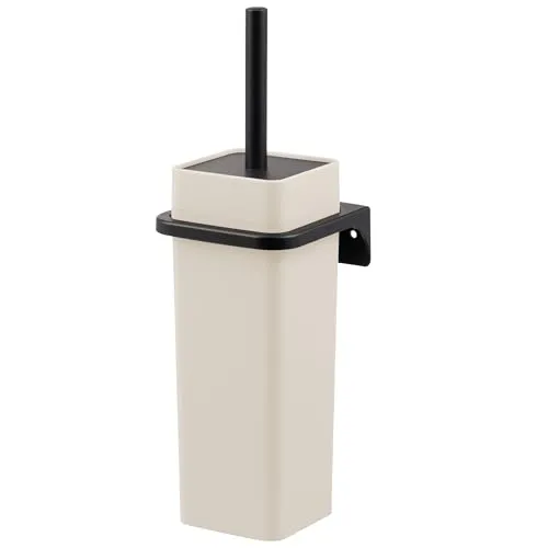 bremermann WC-Garnitur Savona mit Softtouch-Oberfläche und Wandhalterung - Praktische WC-Garnitur für Badezimmer und Gäste-WC. Inklusive rückenschonender Wandhalterung zum Kleben oder Bohren. Modernes Design mit matter Oberfläche und Ersatzbürstenkopf für einen stilvollen Look.