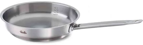 Fissler Original-Profi Collection Edelstahl-Pfanne 28 cm - Pfanne aus hochwertigem 18/10 Edelstahl, unbeschichtet und induktionsgeeignet. Ideal für präzises Braten und Ausgießen dank extragroßem Schüttrand.