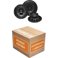 Lautsprecher Boxen Einbaupaket vorne Hifonics VX62 passend für Peugeot Partner Tepee | 2x Tief-Mitteltöner mit integriertem Hochtöner 180W MAX