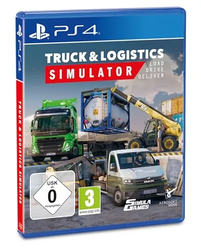 Truck & Logistics Simulator - PS4 [EU Version] - Faszinierendes Simulationsspiel, in dem Sie Logistik-Ketten managen. Übernehmen Sie Missionen mit einer Vielzahl an Fahrzeugen im Single- oder Multiplayer-Modus.