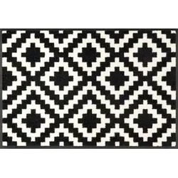 wash+dry Fußmatte Kalmar 50x75 cm – Waschbar und Rutschfest - Premium Fußmatte für Innen und Außen, produziert in Europa. Waschbar bis 60 Grad, rutschfest und trittschalldämmend – ideal für Allergiker und Tierbesitzer.