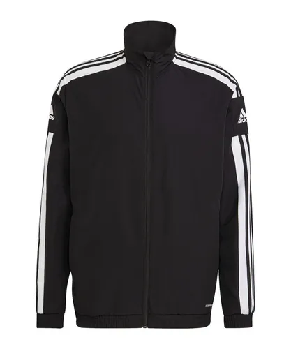 adidas Performance Squadra 21 Sweatjacke - Trainingsbekleidung, nachhaltige Polyesterjacke in Schwarz, ideal für sportliche Präsentationen und Trainingseinheiten.