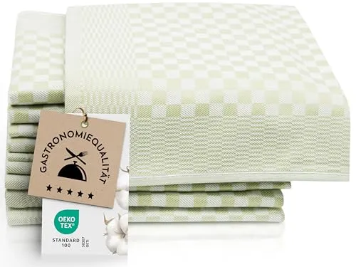 ZOLLNER Geschirrtuch Set (10-tlg) in grün von Zollner
