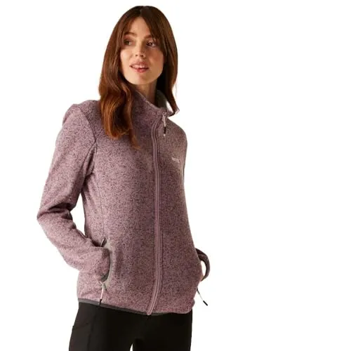 Regatta - Newhill II Fleecejacke Durchgehender Reißverschluss für Damen (50 DE) (Lila/Helles Vanillegelb)