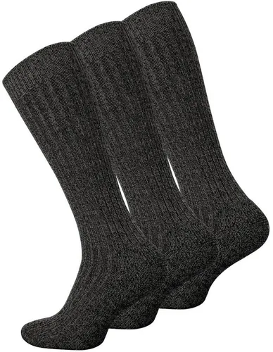 Cotton Prime® Kniestrümpfe Herren Wollkniestrümpfe (3-Paar) mit Plüschsohle