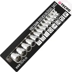 TECPO Vielzahn Steckschlüssel Satz 1/4 Zoll, 13-teilig