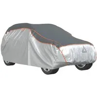 vidaXL Autoabdeckung für SUV Hagelschutz Voll M Grau & Silbern