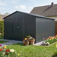 Albatros Gerätehaus 5XL | Wetterfestes Metall | 340x375x200cm | Abschließbar - Viel Platz für Gartengeräte und Zubehör: Das Albatros Gerätehaus 5XL bietet eine sichere und geschützte Lagerung im Außenbereich. Gefertigt aus wetterfestem Metall, ist es robust und ideal für jeden Garten.