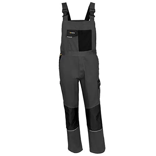 Profus Arbeitslatzhose Berufshose Bauhose Latzhose Weich Baumwolle Spandex (Hobart-LATZ) (62)