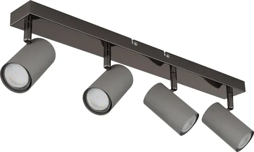 Deckenstrahler ROBBY - Verstellbare Wohnzimmerlampe in Grau - Lampen - Elegante Deckenlampe mit 4 GU10 Strahlern, verstellbar und im modernen Design. Perfekt für stilvolle Akzentbeleuchtung in jedem Raum.