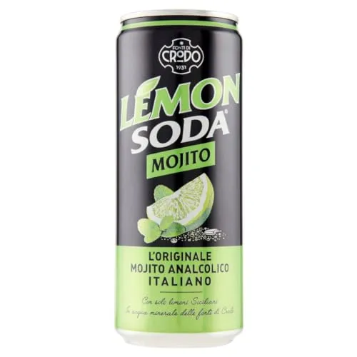 Dosen a 0,33L Mojito Soda Mojitosoda aus italienischen Limonen a 330ml mit Fruchtfleisch inc. 6.00€ EINWEG Pfand natürlich ohne Alkohol 24