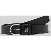 Tommy Hilfiger Ledergürtel ESSENTIAL EFFORTLESS 2.5 SILVER in schwarz von Tommy Hilfiger