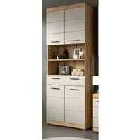 Inn.Furn Badezimmer Hochschrank Shawn in Sand und Eiche 74 x 191 cm