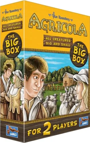 Lookout, Agricola – Die Bauern und das Liebe Vieh Big Box, Grundspiel + Erweiterung, Familienspiel, Brettspiel, 2 Spieler, Ab 10+ Jahren, 30 Minuten, Deutsch