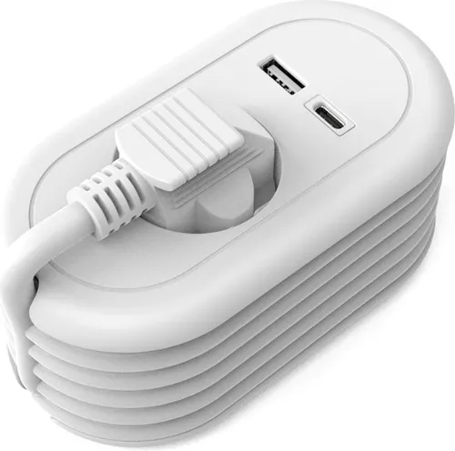 Plastrol Steckdosenleiste 1-fach mit USB-A und USB-C