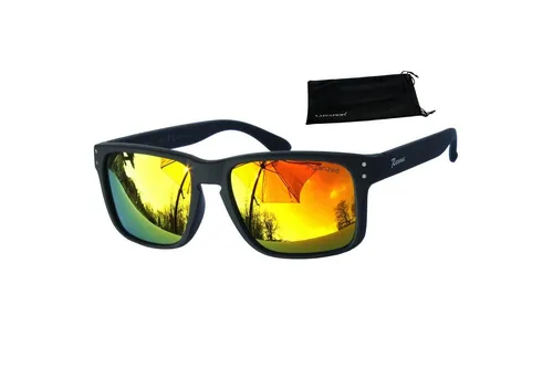 Rennec Herren Sonnenbrille - Polarisiert & Verspiegelt - Sportbrille mit 100% UV 400 Schutz und Blendschutz. Ideal für aktive Männer, die Wert auf Stil und Funktionalität legen. Inklusive schützendem Brillenbeutel.