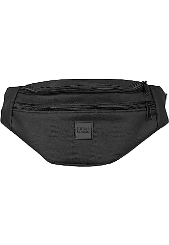Urban Classics Double-Zip Shoulder Bag Umhängetasche, 39 cm, Schwarz